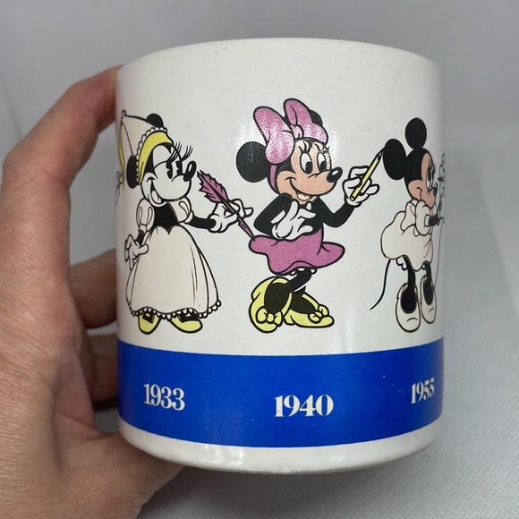 Vintage Applause Disney Through the Years Minnie & Mickey Mouse Mugs 1928 - 1990 - Picture 15 of 16